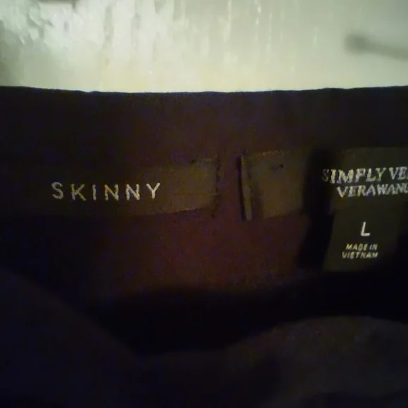 Simply Vera Vera Wang Black Skinny cigarette pant size L - Picture 3 of 4